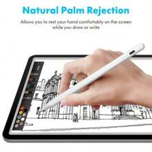 1 قلم متوافق مع أجهزة iPad من طراز iPad 2018-2024، بطارية ليثيوم أيون سعة 90 ميللي أمبير ساعة، شحن أسرع، رفض للبقع، حساسية لميلان، متوافق مع قلم Apple،قلم تنسيقي لأجهزة iPad 10 / 9/8/7/6، iPad Pro11/12.9/13بوصة M4، iPad Air 3/4/5/M2، iPad Mini 5/6 [بدون وظيفة الشحن المغناطيسي]