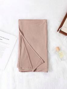 1 chiếc khăn trùm đầu Jersey dành cho nữ, vải Modal, màu trơn, mềm mại như lụa, thoải mái, thoáng khí, khăn choàng Hồi giáo dùng hàng ngày, ngoài trời, cầu nguyện, kích thước 180cm X 70cm - kaki nhẹ - Xem 3