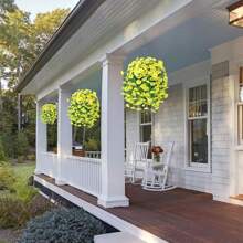 1 pieza Flor artificial simulada, Flor artificial de Campanilla con hojas de eucalipto, plantas colgantes realistas, adecuadas para boda, hogar, oficina, jardín, decoración de cumpleaños, aniversario, graduación, decoración de jardín, plantas de exterior, jardinería, flores artificiales, decoración de hogar y jardín, decoración de habitaciones, regalo decorativo de cumpleaños y graduación