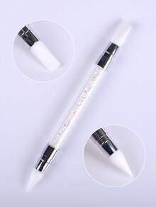 5支装粉色双头水钻美甲硅胶笔雕塑笔3D花朵雕刻DIY美甲刷指甲点钻笔