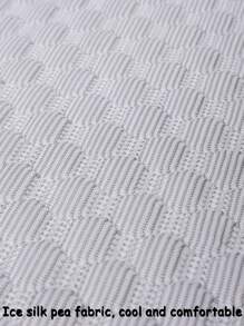 1pc Ice Silk Material Pet Mat, Summer Cooling Breathable Dog Bed, Removable Anti-Slip Cat/Dog Sleep Pad With Pillow, Suitable For Medium & Small Pets