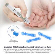 Sinocare Accu2 Blood Glucose Monitor Fullset In Mmol/L With 100 Test Strips - KIT With 100 Strips - View 2