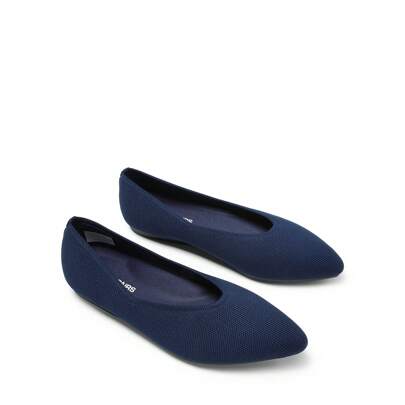 Women Knit Ballet Flats Pointed Toe With Arch Support Comfortable Dress Work Office Business Casual Travel Flats Shoes
