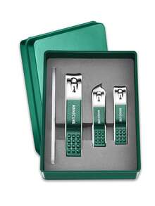 1 Set Of High-End Portable Stainless Steel Nail Clipper Set, With Sharp Blades, Precise Cutting, And A Sturdy Structure, Suitable For Trimming Fingernails And Toenails. Flat And Diagonal Nail Clippers, Nail Art Tools, Four-In-One