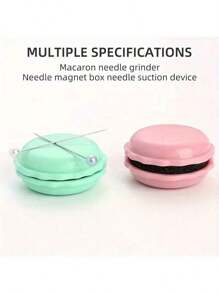 Needle Extractor & Sharpener,Sewing Combination Set Colorful Macaron Style - Wipe Needle Fabric Embroidery DIY Sewing Tool Bead Needle Magnet Box Perfect For DIY Sewing, Embroidery, With Handy Magnetic Storage Function