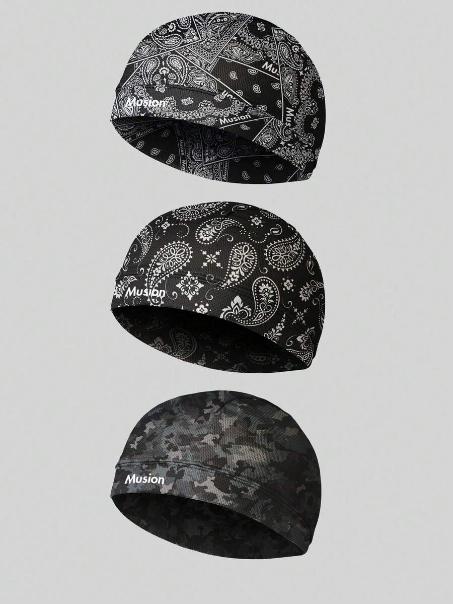 1pc Motorcycle Helmet Inner Cap Absorb Sweat Head Cover Super Cool Sport Beanie High Stretch Outdoor Sports Cap - Multicolor - View 1