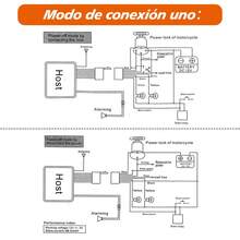 DC12V Motorcycle Anti-Theft Alarm Security System Remote Control Engine Start Bike Anti-Hijacking Cutting Off Remote Engine Start Arming Disarming - A - Ver 8