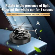 Car Accessories,Car Air Freshener Helicopter Solar Energy Rotating Fragrance Alloy Diffuser, Helicopter Car Fragrance Diffuser, For Car, Office