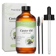 PHATOIL PHATOIL Pure Cold Pressed Castor Oil-118ml/236ml Bottle-Castor Oil For Thicker Eyelashes & Eyebrows, Dry Skin, Hair Care