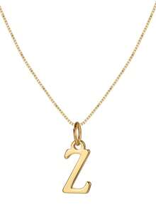 1pc Exquisite Stainless Steel Letter Pendant Necklace Suitable For Women Initials To Wear Daily Jewelry Gift - Yellow Gold - View 17