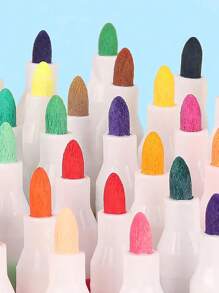 Set de 12/24/36/48 rotuladores de pintura acrílica de colores para pintura y manualidades DIY, a prueba de agua, lavables, se pueden usar para pintar en tela, vidrio, cerámica, plástico y la mayoría de las superficies, es una papelería de pintura utilizada para manualidades DIY, bocetos y crear hermosas obras de arte en oficinas, escuelas, estudiantes, papelería y útiles escolares.