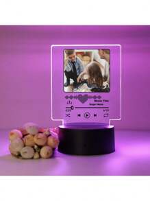 1 szt., personalizowane zdjęcia, personalizowane, spersonalizowane, czterokształtne światła muzyczne, personalizowane zdjęcia, dziel się ulubionymi wspomnieniami i najcenniejszymi chwilami, sztuka ścienna, prezenty dla nauczycieli, dzieci, kochanków, dziewczyn
