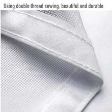 无缝白色防虫窗纱 - 磁性闭合纳米 PP 网状窗帘，透气卧室装饰和温室覆盖物，时尚无拉链现代家居升级