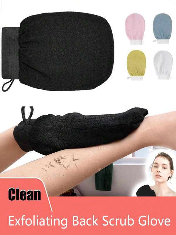 3 Pcs Body Exfoliating Bath Gloves Scrubber Brush Set For Shower, Spa, Massage - Includes Exfoliating Gloves, Dual-Sided Bath Towel, And Body Scrubber Brush For Deep Cleaning, Removes Dead Skin
