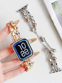 1 Peça Pulseira de Relógio para Mulheres, Pulseira de Moda de Metal Compatível com Ultra/SE/Séries 8/7/6/5/4/3/2/1, 45/49/38/40/41/42/44mm