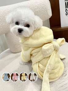 Pet Cat & Dog Absorbent Bath Towel, Quick Drying Bathrobe - Multicolor - View 12