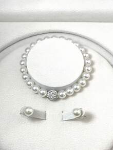 4pcs/Set Women Pearl Imitated Necklace Jewelry Set - White - View 2