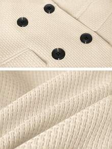 HOMEYEE Women's Lapel Long Sleeve Vintage Elegant Casual Business Professional OL Top Blazer For Autumn/Winter - Màu be - Xem 5