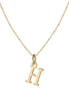 1pc Exquisite Stainless Steel Letter Pendant Necklace Suitable For Women Initials To Wear Daily Jewelry Gift - Yellow Gold - View 23