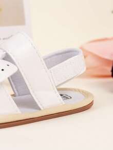 Infant Girls' Fashionable Cute Bowknot Anti-Slip Rubber Sole Prewalker Shoes - White - View 9