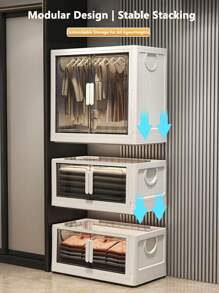 5/4/3/2/1 Layer Simple Adult Wardrobe, Thick Lightweight Plastic Clothes Closet For Small Space, Bedroom, Rental House, Kids Clothes Organizer