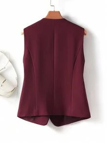 Mode schlanker kurzer Anzugweste für Frauen, figurbetonter ärmelloser Jacken-Cardigan für Büro/Pendeln, Frühling/Herbst