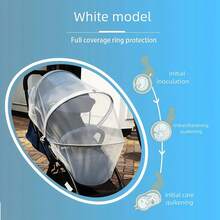 Universal Baby Stroller Mosquito Net, Foldable Full Face Infant Stroller Anti-Mosquito Cover, Baby Stroller Sun Shade - Multicolor - View 3