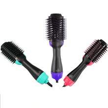 Escova 3 Em 1 Secadora Alisadora 1200w Elétrica Quente Cabelo 110v - Azul menta - Visão 6