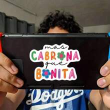 3 Inch Removable Outdoor Waterproof Vinyl Sticker Tomorrow Will Be Beautiful Spanish Quote With Colorful Flower Pattern, Motivational Aesthetic Sticker For Laptops, Tablets, Phone Cases, Notebooks, Water Bottles