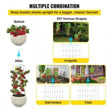 6 Pack Square Folding Tomato Cages 39" Plant Support Stake Tower PVCcoated Steel Tomato Cage Towers For Tomato Plants Eggplants Cucumber Climbing Plants And More - 11.8"x5pack - View 3
