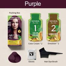 Herbal Hair Dye, Herbal Semi-Permanent Hair Dye, Unisex Instant Hair Dye, Plant Extracts, Nourishing Hair, Long-Lasting Color, Dyeing Fashionable Hair Color
