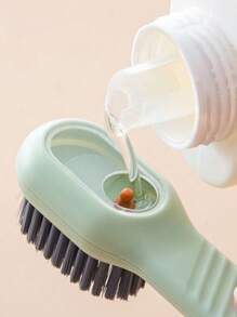 1pc Multi-Functional Shoe Brush With Liquid, Soft Bristle Shoe Cleaning Brush, For Shoes & Clothing, Household Use