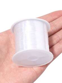 1 pièce Cordon de nylon transparent de 0,2-0,6 mm pour le DIY, ligne de cristal sans élasticité pour la fabrication de bracelets, fil de pêche en gros (fil inélastique)