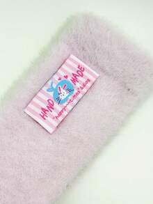 5 Packs Plaid Bunny Handmade Fabric Tags ,GREEN ,PINK ,DL Accessories - Pink - View 4