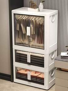 5/4/3/2/1 Layer Simple Adult Wardrobe, Thick Lightweight Plastic Clothes Closet For Small Space, Bedroom, Rental House, Kids Clothes Organizer