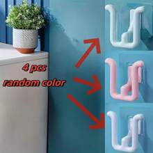 4 piezas de estantes adhesivos de colores para zapatillas - impermeables, ganchos para zapatos montados en la pared para baño, cocina y decoración del dormitorio | ahorro de espacio, fácil de instalar - estilo moderno, material de plástico, fácil de instalar
