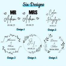 (Set Of 2) Personalized Champagne Flutes For Weddings, Engagements, And Anniversaries - Elegant UV Printed Mr. And Mrs. Toasting Glasses Set - Customizable Shapes, Styles, And Colors - Perfect Gift For Newlyweds, Bridal Showers, And Romantic Celebrations - Unique Keepsake For Toasting Love And Happiness - Ideal For Wedding Receptions, Engagement Parties, And Special Occasions - Celebrate Your Love Story With Style!
