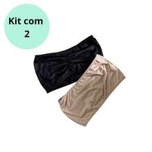 Kit 2 Top Faixa Bustiê Tomara Que Caia Sem Bojo Conforto Barato - Multicolorido - Visão 4