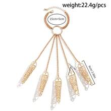 1pc Vintage Hollow Finger Chain, Gold Tassel Knuckle Hand Chain, Gothic Style Finger Chain, Luxury Creative Gothic Hand Decor, Niche Versatile Hand Accessory, Personalized Fashion, Exotic Style, Suitable For Performance Hand Decor And Daily Photo Shoot,Party Costume - Multicolor - View 2