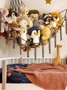 Rede para armazenamento de bichos de pelúcia ou canto de rede - Rede grande para brinquedos de pelúcia, decoração de quarto - Suporte organizador para bichos de pelúcia fofos - Rede para armazenamento de bonecas, decoração de parede para quarto, rede grande de canto de malha, suporte de armazenamento suspenso, sala de estar familiar, decoração de quarto, decoração de presente fofa e interessante
