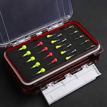 Wasserdichte Angeltackle Box mit doppelseitiger Köder-/Köderbox, Aufbewahrungsbox für Fischerhaken, Karpfen- und Fliegenfischerzubehör