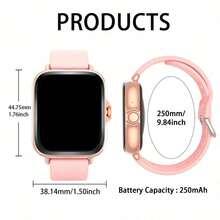 SIMSONLAB 2025新款男女通用智能手表，TFT高分辨率屏幕，多种运动模式，计步器，运动追踪，音乐控制，相机控制，简约设计，支持多语言