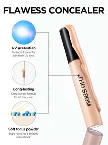 the SAEM Cover Perfection Tip Concealer Green Biege, Liquid Multi-Use Concealer, Full Coverage Makeup For Acne Dark Spots Dark Circles Hyperpigmentation And Blemishes, K-Beauty, Korean Makeup-6.5g/0.23oz.