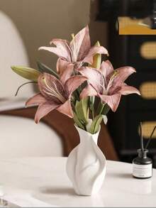 1pc 创意陶瓷花瓶带储水旋转美学装饰高端客厅玄关桌面干花摆件酒店装饰家居装饰 - 彩色 - 查看 5