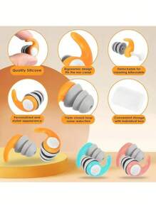 5 Pairs Of Upgraded New Silicone Noise-Canceling Swimming Earplugs, Waterproof And Soundproof Swimming Earplugs, And Sleep Noise-Canceling Earplugs, Better Protect The Health Of Your Ears. They Are Convenient And Easy To Use, Simple To Carry, And A Must-Have In Summer And For Swimming.