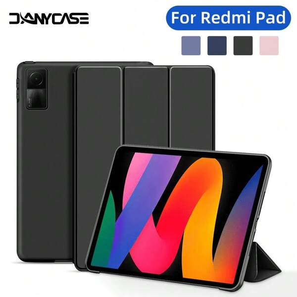 Funda compatible con Redmi Pad SE de 11 pulgadas de 2023, tapa inteligente con función de encendido/apagado automático, carcasa de unicolor de TPU protectora