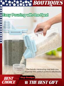 Contenedores para almacenar cereales, dispensador de arroz, contenedor de cereales, contenedor de arroz, contenedor de almacenamiento de harina, contenedor de harina, dispensador de recipiente de arroz, contenedor de almacenamiento de granos, contenedores de harina y azúcar, dispensador de contenedores de cereales, almacenamiento de arroz, contenedor de almacenamiento de arroz, contenedor de almacenamiento de comida para perros, dispensador de cereales, contenedores de almacenamiento de alimentos para mascotas, contenedor de alimento para perros, contenedor de alimento para mascotas, contenedor de almacenamiento hermético de alimento para perros, contenedor de almacenamiento de semillas para pájaros, contenedor de alimento para gatos, recipiente de alimento para perros, contenedor de almacenamiento de arroz, recipiente de almacenamiento de alimentos de la despensa de la cocina de plástico con taza, pequeño contenedor/dispensador de alimento para perros y gatos - Azul cielo - Ver 3