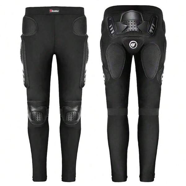 1 Pc Motorcycle Pants Black Motocross Armor Pants Summer Riding Prtection Motorbike Pants Protective Gear Hip Knee Protector Moto Trousers Motorcycle Protective Accessories Riding Essentials For Women Men Rider Gifts