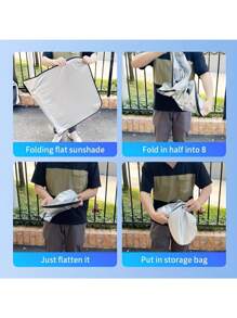 1 pièce Pare-soleil de pare-brise de voiture, pare-soleil intérieur pour protéger contre l'éblouissement et la chaleur, accessoire essentiel pour le stationnement, cadeau idéal