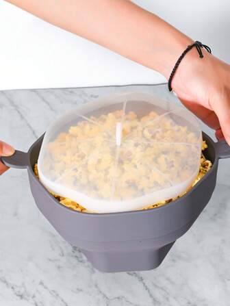 Silicone Collapsible Popcorn Bowl With Lid